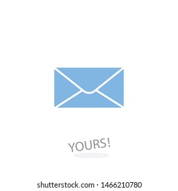 SMS vector icon. Flat illustration of the sms vector icon for web. A sign of the sms and a message.