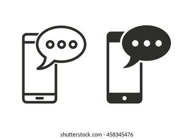 SMS vector icon. Illustration isolated on white background for graphic and web design.