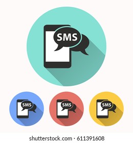 SMS vector icon. Illustration isolated for graphic and web design.