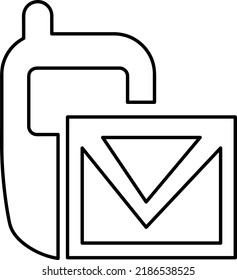 ilustración de icono vectorial sms en fondo blanco..eps
