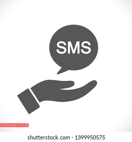Sms  vector icon , lorem ipsum Flat design