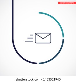 SMS vector icon . Lorem Ipsum Illustration design