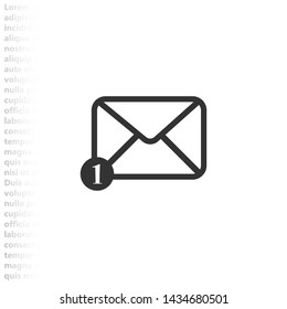 SMS vector icon , Lorem ipsum flat design