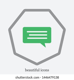 SMS vector icon. A sign of the sms and a message. Flat illustration of the sms vector icon for web.