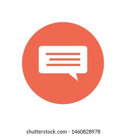 SMS vector icon. A sign of the sms and a message. Flat illustration of the sms vector icon for web.