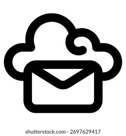 Icono de línea de Vector SMS en negrita