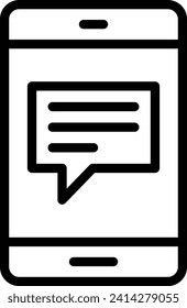 Sms Vector Line Icon Design