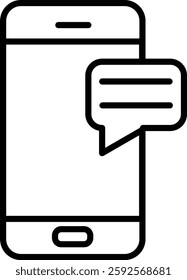 Sms Vector Line Icon Design