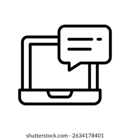 Icono de contorno de Vector SMS. Archivo Eps 10