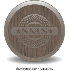 SMS vintage wooden emblem