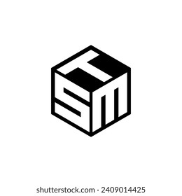 SMT letter logo design with white background in illustrator, vector logo modern alphabet font overlap style. calligraphy designs for logo, Poster, Invitation, etc.
