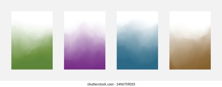 Smudge Abstract Cover Set. Gradient Background. Modern Texture. Multicolor Pattern. Vector illustration