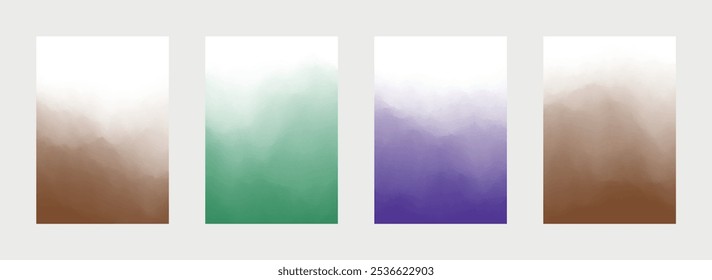Conjunto de Tampa Abstrata de Borrar. Design moderno. Padrão de Fade. Pinte a textura. Ilustração vetorial