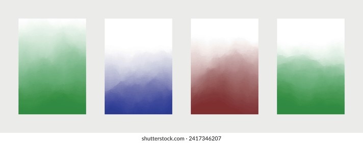 Juego de tapas de resumen de barrido. Pintar textura. Diseño colorido. Fondo suave. Ilustración del vector