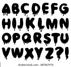 Smudge Cartoon Font Stock Vector Alphabet Stock Vector (Royalty Free ...