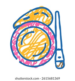 smudge cream cosmetic doodle icon sketch vector. smudge cream cosmetic sign. isolated symbol illustration