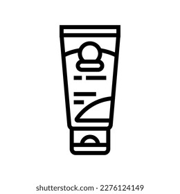 smudge cream cosmetic line icon vector. smudge cream cosmetic sign. isolated contour symbol black illustration