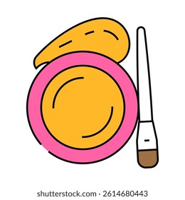 smudge cream cosmetic line icon vector. smudge cream cosmetic sign. isolated symbol illustration