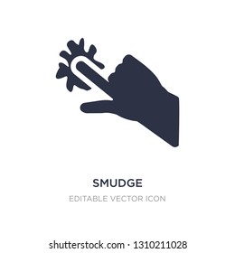 smudge icon on white background. Simple element illustration from Guestures concept. smudge icon symbol design.