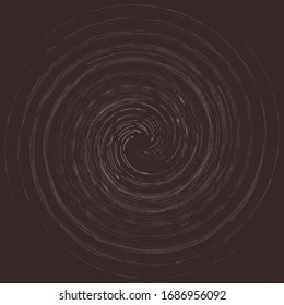 Smudge, smear abstract spiral design element. Swirl, twirl shape. Volute, helix, cochlear illustration