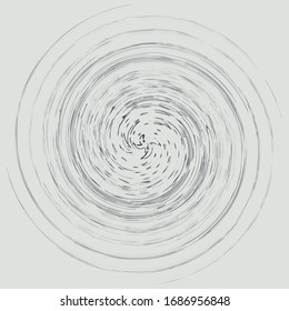 Smudge, smear abstract spiral design element. Swirl, twirl shape. Volute, helix, cochlear illustration