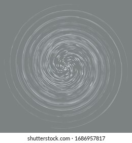 Elemento de diseño de espiral abstracta de manchas y manchas. Forma giratoria. Ilustración de volumen, helix, coclear