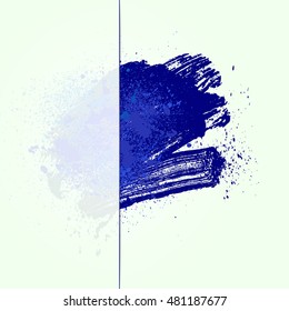 smudge and smear a brush in a card, vector  background, illustration clip-art