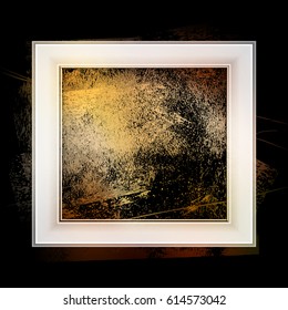 smudge and smeared brush strokes in a frame, vector  background, illustration clip-art