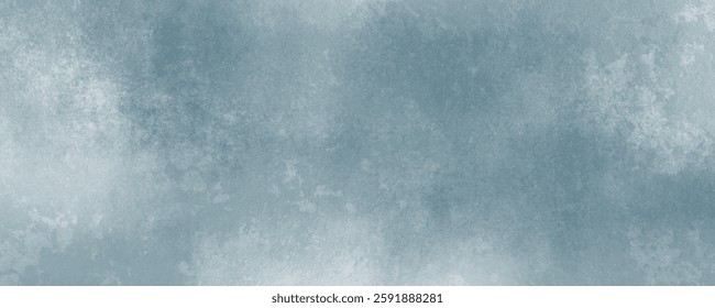 Smudged and Rough Blue Abstract Texture with a Scratched and Softly Torn Surface
