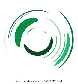 Smudged, smeared circle. Cirular ink blot, blotch, stain spot. Liquid, gel, or fluid vector illustration, splash effect