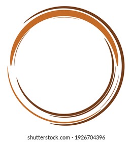 Smudged, smeared circle. Cirular ink blot, blotch, stain spot. Liquid, gel, or fluid vector illustration, splash effect