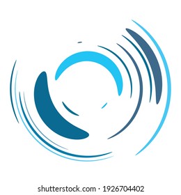Smudged, smeared circle. Cirular ink blot, blotch, stain spot. Liquid, gel, or fluid vector illustration, splash effect