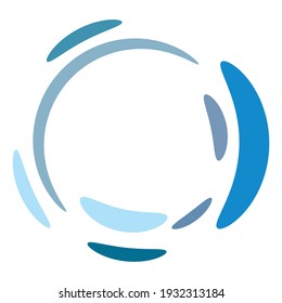 Smudged, smeared circle. Cirular ink blot, blotch, stain spot. Liquid, gel, or fluid vector illustration, splash effect
