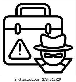 Smuggling Single Icon Line Black