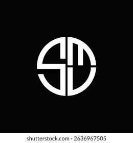 SMV logo SMV icon SMV monogram SMV letter minimalist Circle flat Unique modern abstract logo design.
