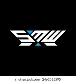 Diseño de Vector de logotipo de letra SMW, logotipo simple y moderno SMW. Diseño lujoso del alfabeto SMW  