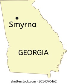 Smyrna city location on Georgia state map