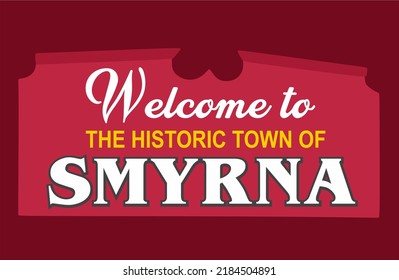 Smyrna Delaware With Red Background 