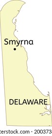 Smyrna Town Location On Delaware State Map