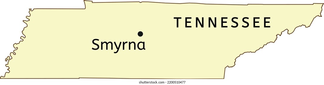 Smyrna Town Location On Tennessee Map