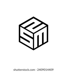 SMZ letter logo design with white background in illustrator, vector logo modern alphabet font overlap style. calligraphy designs for logo, Poster, Invitation, etc.