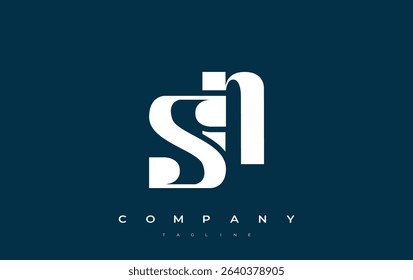 SN Abstract Geometric Logo Design. Modern and elegant logo design with simplistic typography elements, showcasing branding excellence.