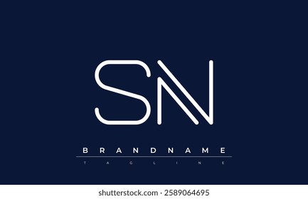 SN Abstract letter logo. This logo icon incorporate with abstract shape in the creative way