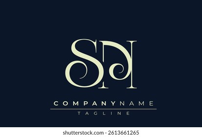 SN abstract Logo. Elegantly Designed Minimalist Monogram Logo with Stylish Lettering. Sophisticated and sleek minimalist monogram showcasing unique lettering design.