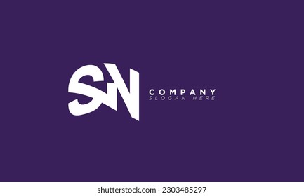 SN Alphabet letters Initials Monogram logo NS, S and N