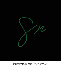Sn handwritten logo for identity