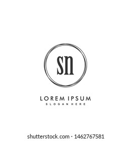 SN Initial beauty monogram logo vector