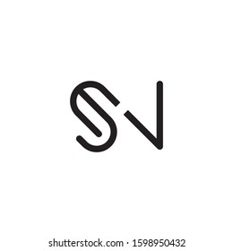 SN initial letter logo template vector icon design