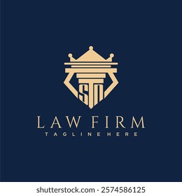 SN initial monogram logo for lawfirm vector design