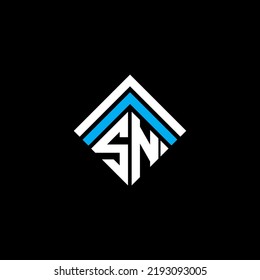SN letter logo creative design with vector graphic, SN simple and modern logo.